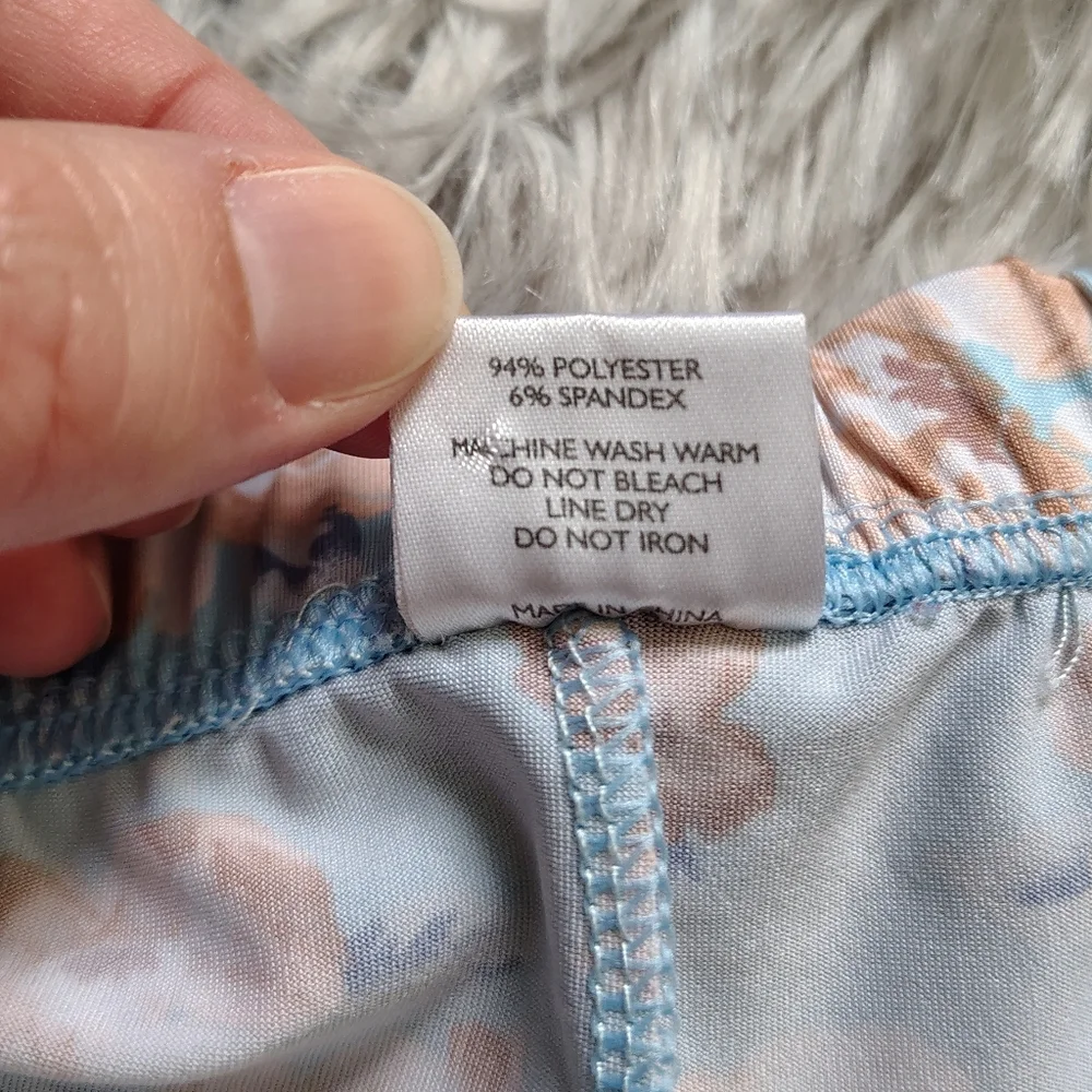 ☀️5/$25☀️ Laura Ashley Women's Medium Light Blue Floral Print Sleep Shorts